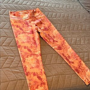 NWOT Vibrant Orange and pink Tie-Dye Leggings